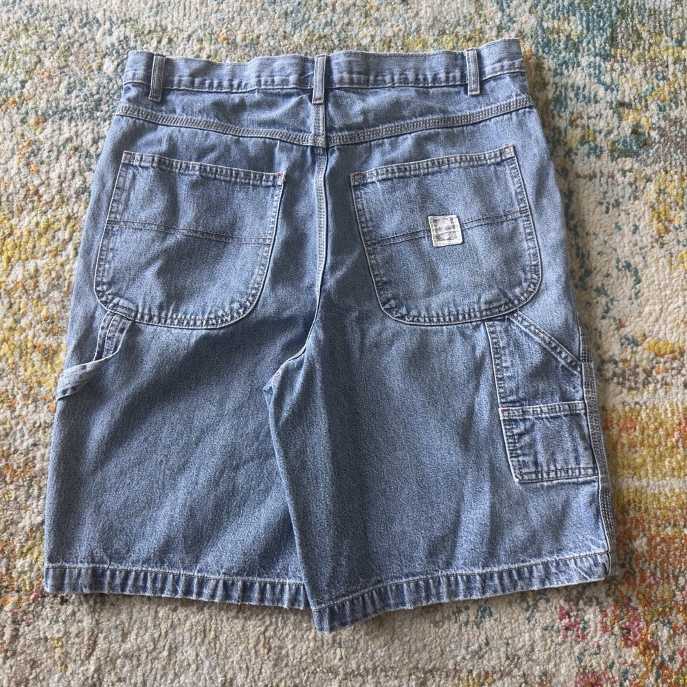 Y2K 2000s Faded Glory Carpenter Denim Shorts Mens 32 Blue